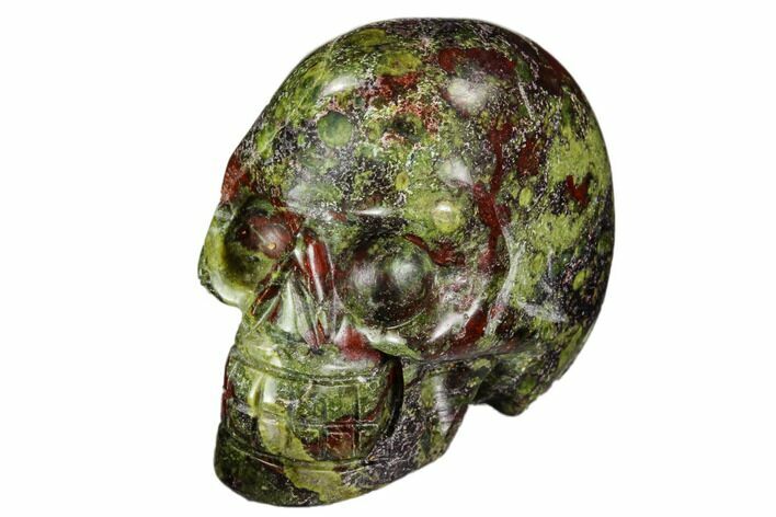 Polished Dragon's Blood Jasper Skull - South Africa #112181